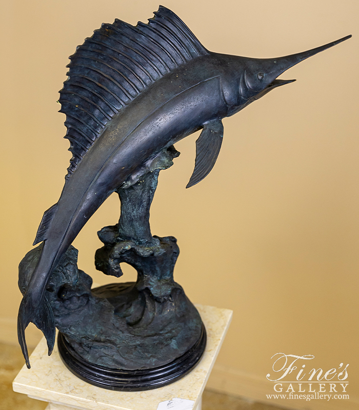 Bronze Statues  - Bronze Sailfish Statue - BS-823